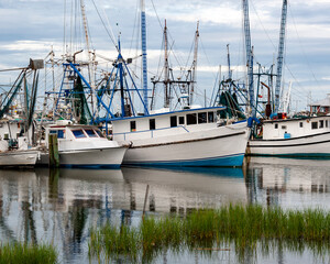 Shrimp Boats at the Bay of St. Louis, Mississippi 