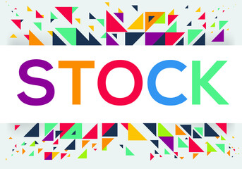 creative colorful (stock) text design, written in English language, vector illustration.	
