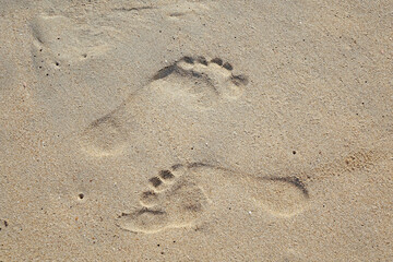 footprints in sand