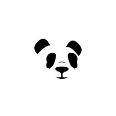Vector illustartion of panda black and white