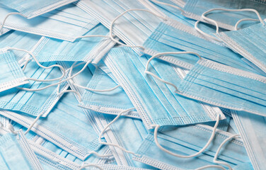 Medical surgical face masks background.