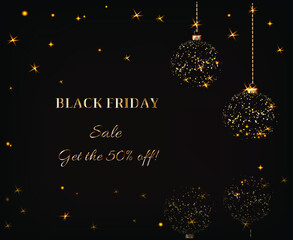 black friday discounts dark background