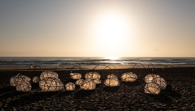 Scupltures at the Swell Sculpture Festival, 2020, Currumbin Beach, Gold Coast. Vortex by Pam Walpole & Yanni Van Zul