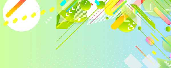 New bright juicy summer abstract fluid creative banner, trendy bright neon colors with dynamic lines	