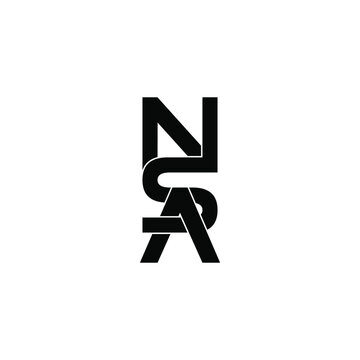 nsa letter original monogram logo design