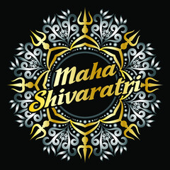 Maha Shivaratri vector illustration background. India celebration day. Eps 10