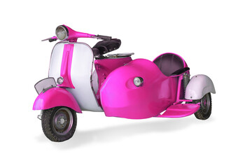 Sidecar pink, isolated on white background with clipping path