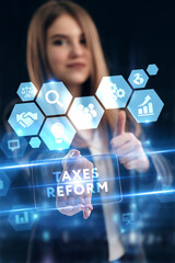Business, Technology, Internet and network concept. Young businessman working on a virtual screen...