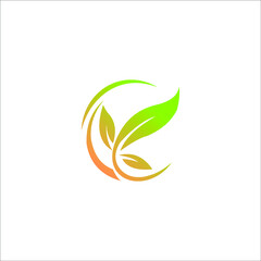 logo leatf icon templet vector helathy