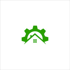 logo home mecanic icon templet vector renovasi