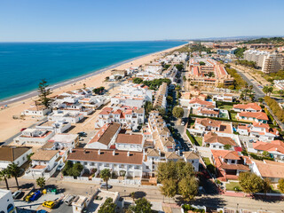Fototapeta na wymiar Aerial view of Islantilla, a seaside town in Spain