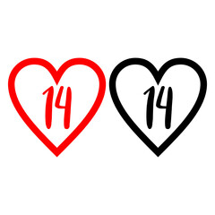 symbol, heart, 14 February valentine day
