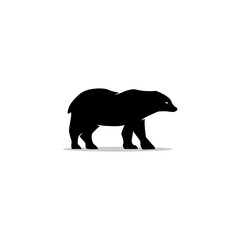 Bear silhouette logo icon vector 
