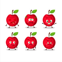 Cherry cartoon in character with nope expression