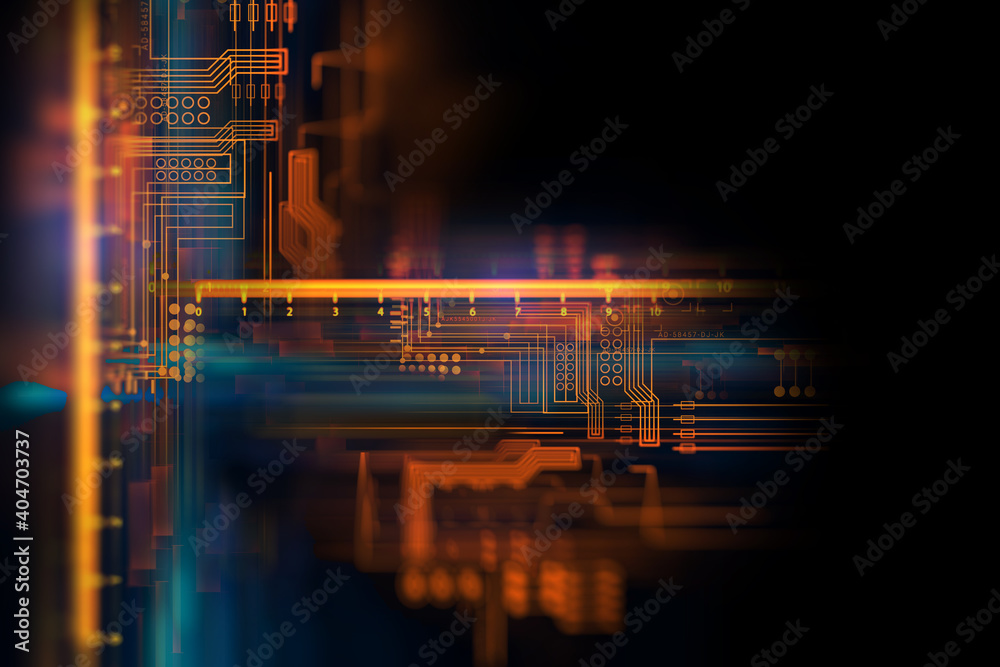 Poster futuristic  circuit board abstract pattern background illustration