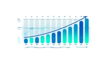 Monthly growth graph on the alpha channel.