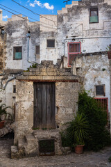 Fototapeta na wymiar イタリア　マテーラの旧市街の民家 