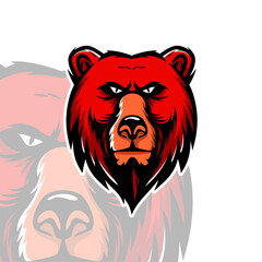 illustration of bear with detailed lines with sacred geometry vector on the background