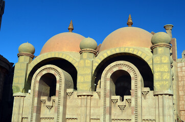 Al Mustafa Mosque in the Old City of Sharm El Sheikh. Beautiful modern mosque in the middle of the city square.  Egypt 