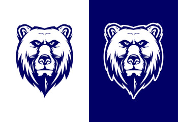 illustration of bear with detailed lines with sacred geometry vector on the background