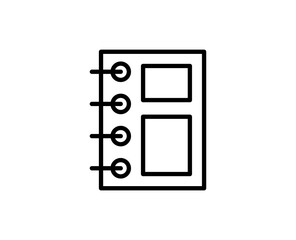 Notebook line icon