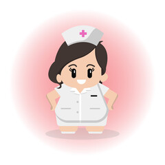 Illustration vector graphic cute nurse cartoon character