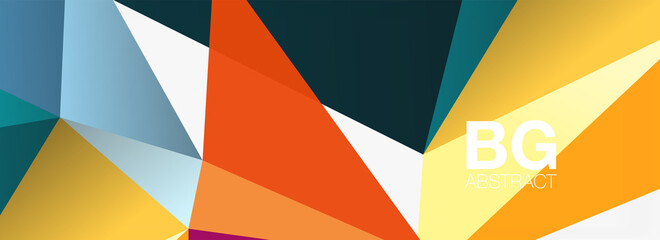 3d mosaic abstract backgrounds, low poly shape geometric design