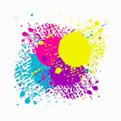 colored blots icon. Flat isolated illustration for your web design.