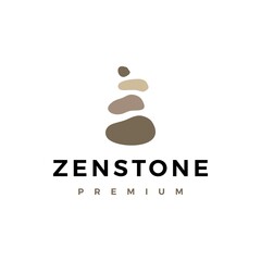 zen balancing stone logo vector icon illustration