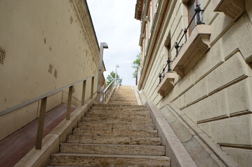 Fototapeta na wymiar Stairway to heaven on one of the streets of Budapest