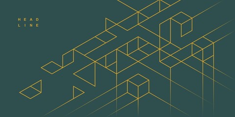 Abstract geometric technological background. Vector creative design.