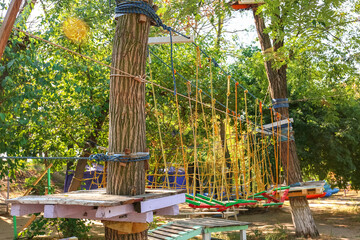 View of modern adventure park