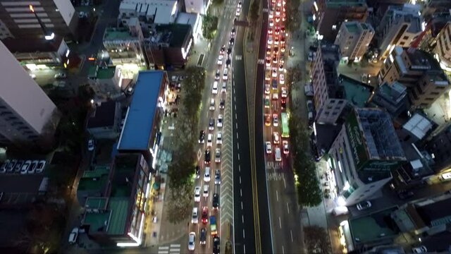 Scenery of Seoul City's Night Scenic Road