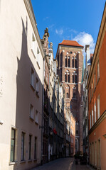  Kaletnicza street at the Main Town (Old Town) in Gdansk