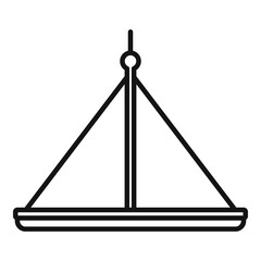 Industrial climber platform icon. Outline industrial climber platform vector icon for web design isolated on white background