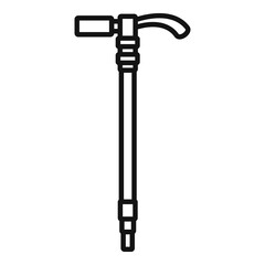 Industrial climber axe icon. Outline industrial climber axe vector icon for web design isolated on white background