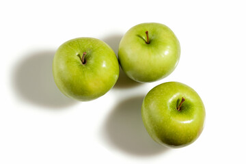 Three green apples
