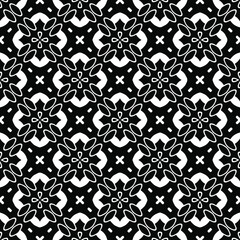 Black and white texture. Abstract seamless geometric pattern.
