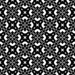 Schilderijen op glas Black and white texture. Abstract seamless geometric pattern.  © t2k4