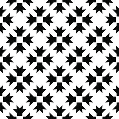 Black and white texture. Abstract seamless geometric pattern.
