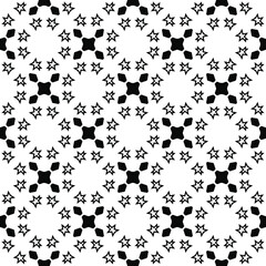 Black and white texture. Abstract seamless geometric pattern.
