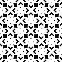 Black and white texture. Abstract seamless geometric pattern.
