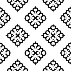 Black and white texture. Abstract seamless geometric pattern.
