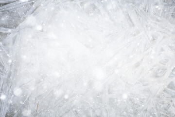 snow ice soft white background, blurred winter wallpaper blank