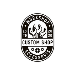 Obraz premium Vintage garage bicycles, bicylces part and accessories