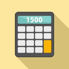 House utlities calculator icon. Flat illustration of house utlities calculator vector icon for web design