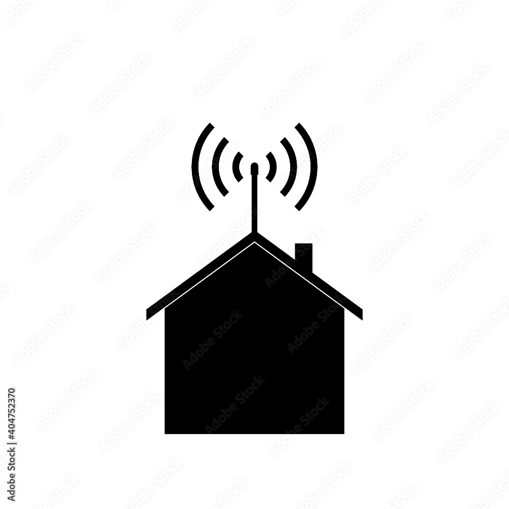 Canvas Prints Smart home icon isolated on white background. Wifi home icon