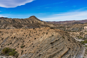 Fototapeta na wymiar Tabernas desert, Desierto de Tabernas near Almeria, andalusia region, Spain