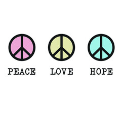 Peace love signs