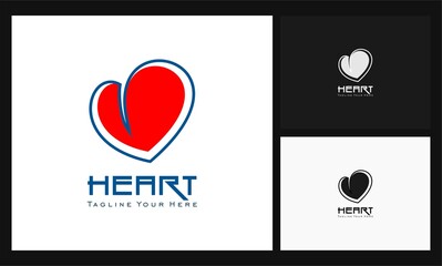 heart abstract concept design logo